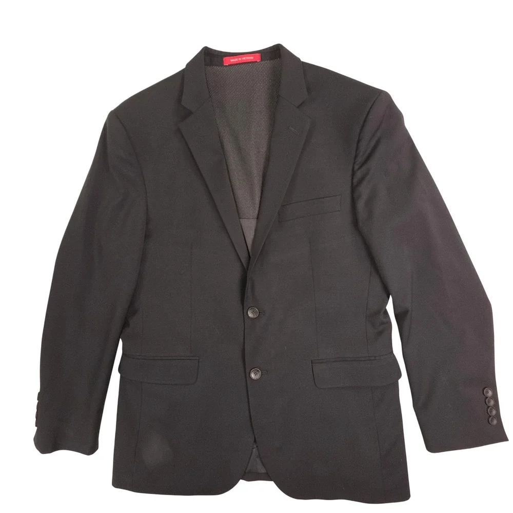 Awearness Kenneth Cole Awear-Tech‎ Black Extreme Slim Fit Wool Blazer 40 Regular